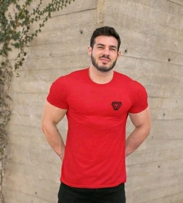Comfortable Men's T-Shirt - Red, XL
