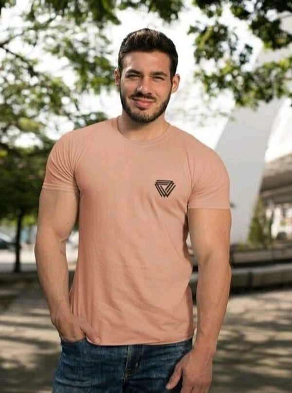 Comfortable Men's T-Shirt 02 - Pink, XXL