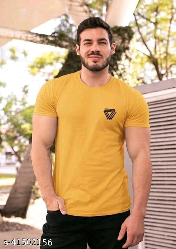 Comfortable Men's T-Shirt 02 - Yellow, XL