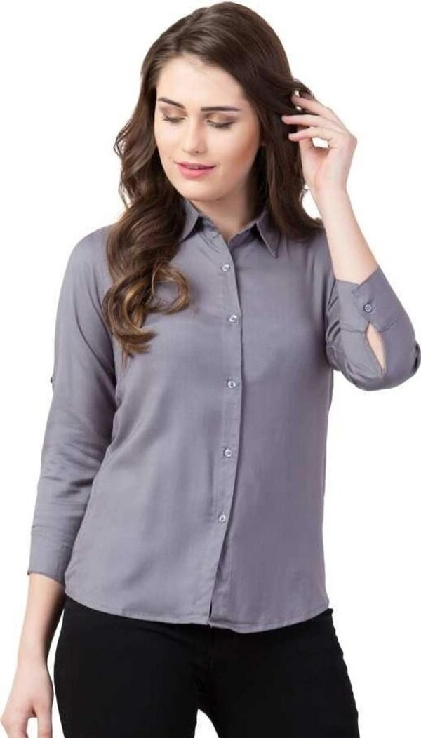  RAYON SHIRT For Woman  - Gray, M