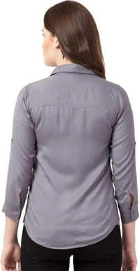  RAYON SHIRT For Woman  - Gray, L
