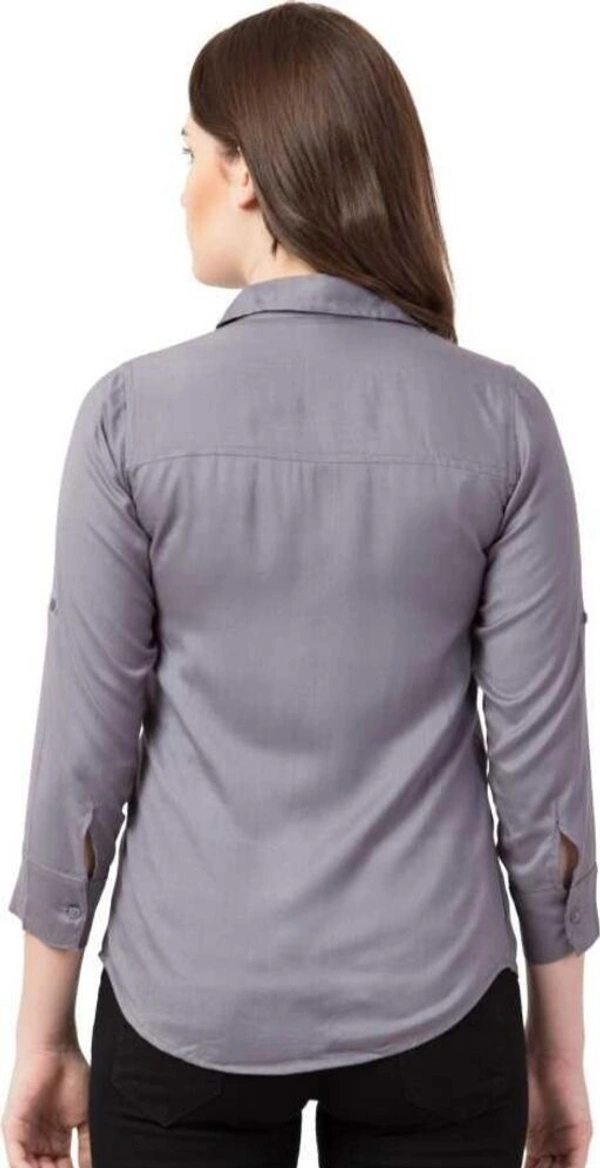  RAYON SHIRT For Woman  - Gray, L