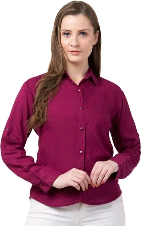  RAYON SHIRT For Woman  - Maroon, M
