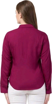  RAYON SHIRT For Woman  - Maroon, M