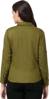 RAYON SHIRT For Woman 02 - Mehandi, L