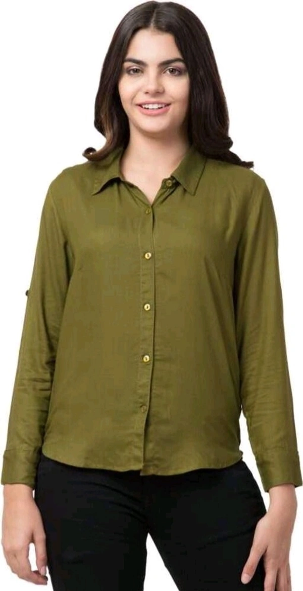  RAYON SHIRT For Woman 02 - Mehandi, XL