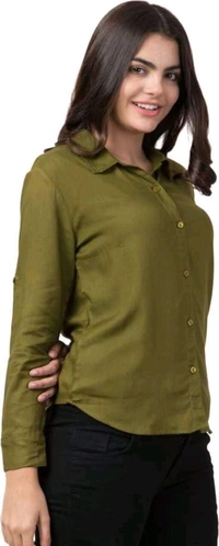  RAYON SHIRT For Woman 02 - Mehandi, XL