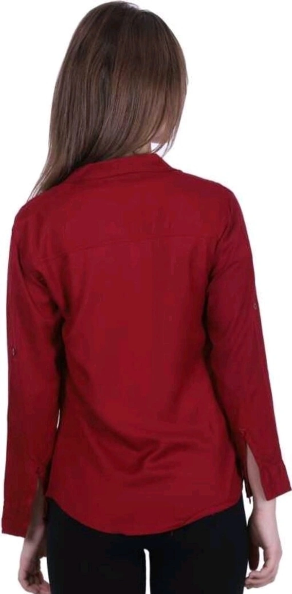  RAYON SHIRT For Woman 02 - Red, M