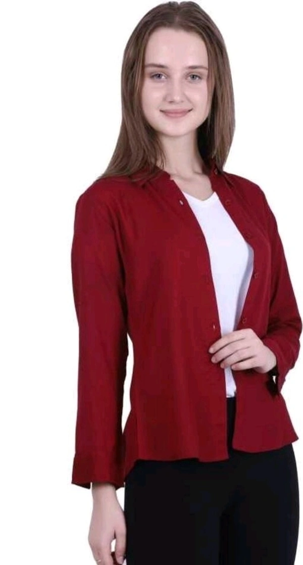  RAYON SHIRT For Woman 02 - Red, L