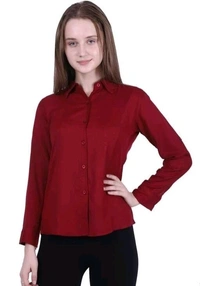  RAYON SHIRT For Woman 02 - Red, L