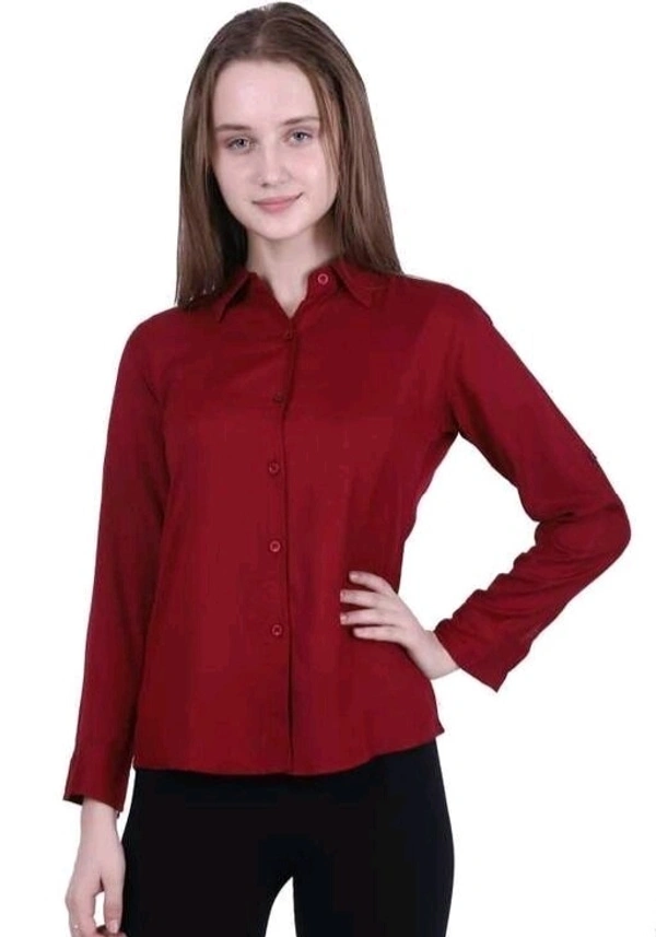  RAYON SHIRT For Woman 02 - Red, L