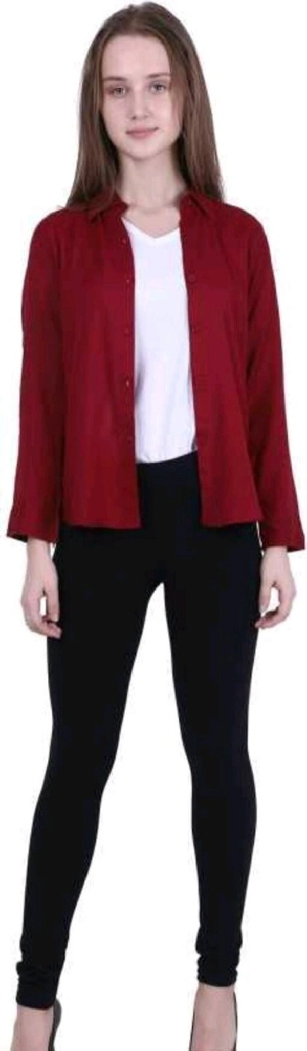  RAYON SHIRT For Woman 02 - Red, XL