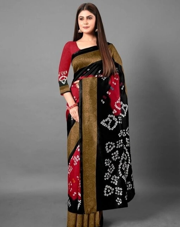  Fabulous Bandhani Laheriya Sarees - Black/ Red