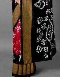  Fabulous Bandhani Laheriya Sarees - Black/ Red