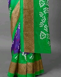  Fabulous Bandhani Laheriya Sarees - blue/green