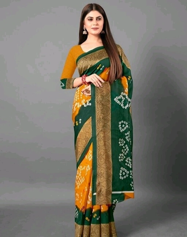  Fabulous Badhani Laheriya Saree - Green/yellow