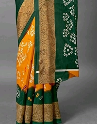  Fabulous Badhani Laheriya Saree - Green/yellow