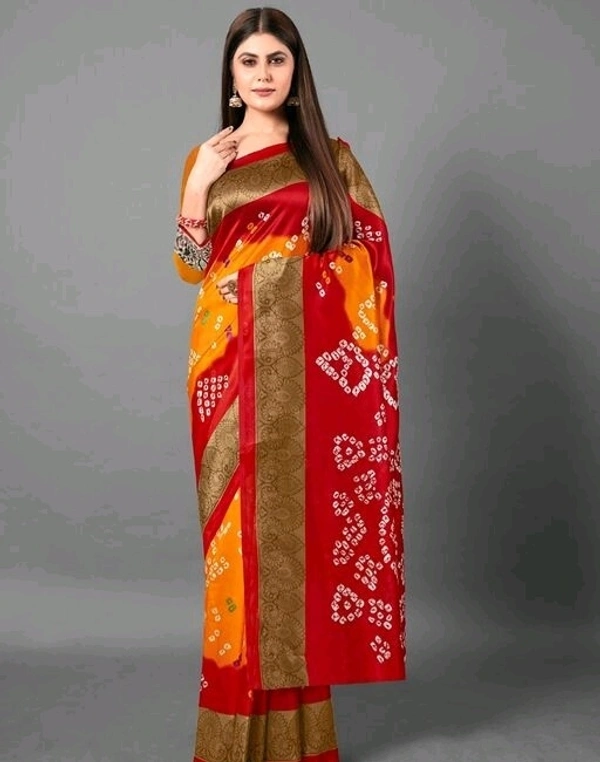  Fabulous Badhani Laheriya Saree - Red/yellow