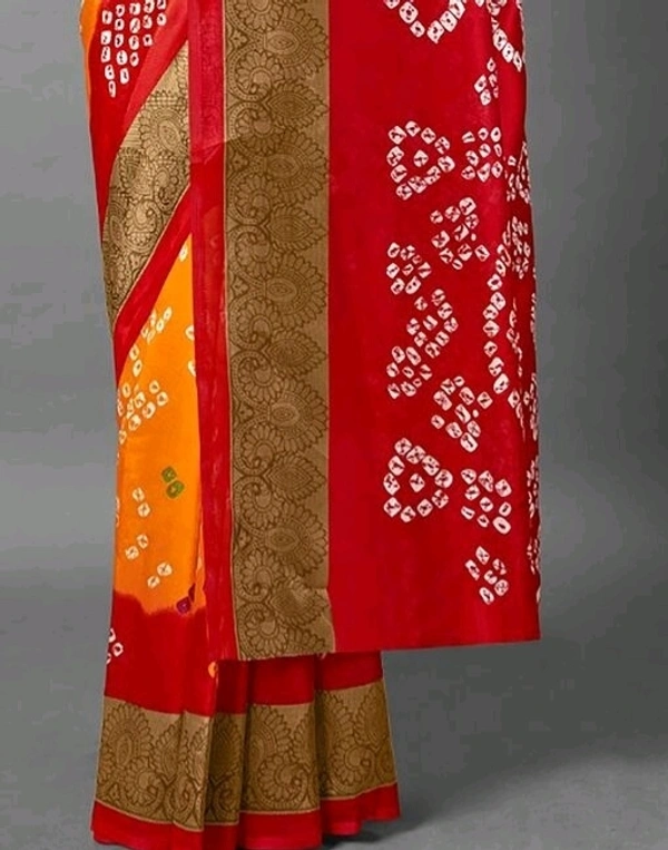  Fabulous Badhani Laheriya Saree - Red/yellow