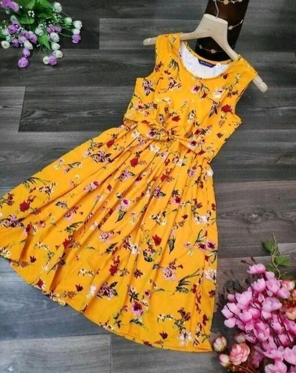 Trendy Fashionable Women Dresses - Yellow, L
