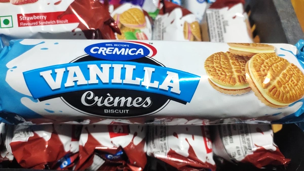 Cremica Vanilla Cremes Biscuit  - yellow 