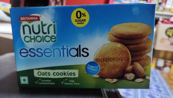 Britannia Nutri Choice Zero Sugar Oats Cookies  - yellow
