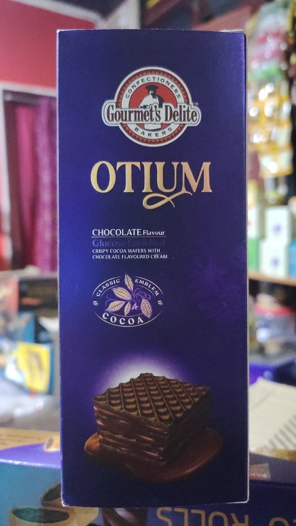 Otium Chocolate Flavour Crispy Cocoa Wafers  - dark brown 
