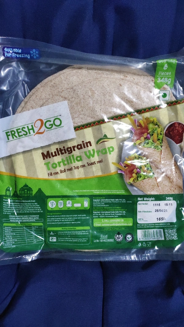 Fresh2go Multigrain Tortilla wrap 