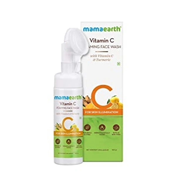 Mamaearth Vitamin C Foaming Face Wash With Inbuilt Brush 