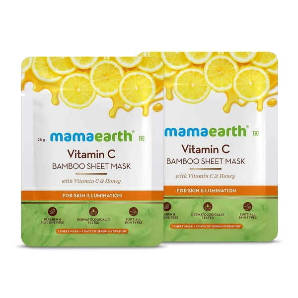 Mamaearth Vitamin C Bamboo Sheet Mask 