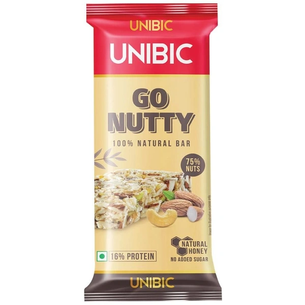 Unibic Go Nutty 100% Natural Bar (No Sugar Added)