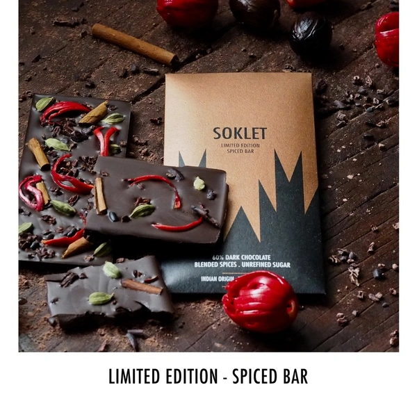 Soklet Limited Edition Spice Bar 60% Dark Chocolate 