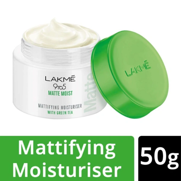 Lakme 9to5 matte moist mattifying moisturiser with green tea - 50gm