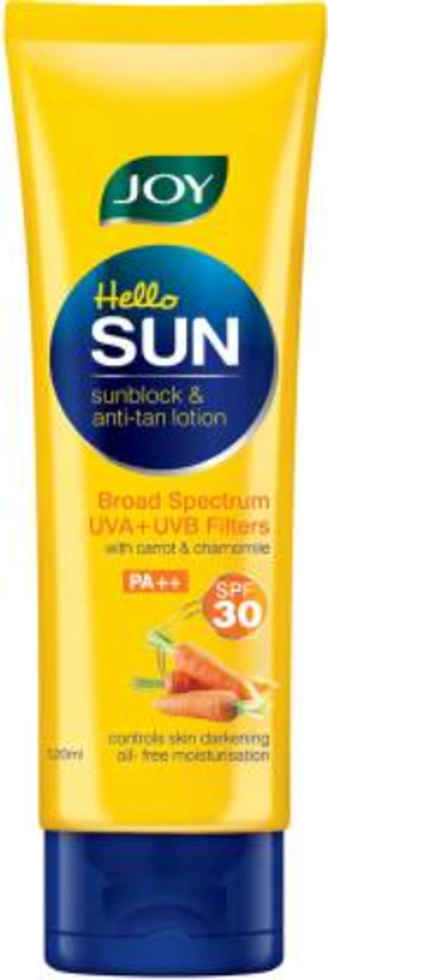 joy Joy Hello Sun Sunblock & anti Tan Lotion Spf30++ - 120ml