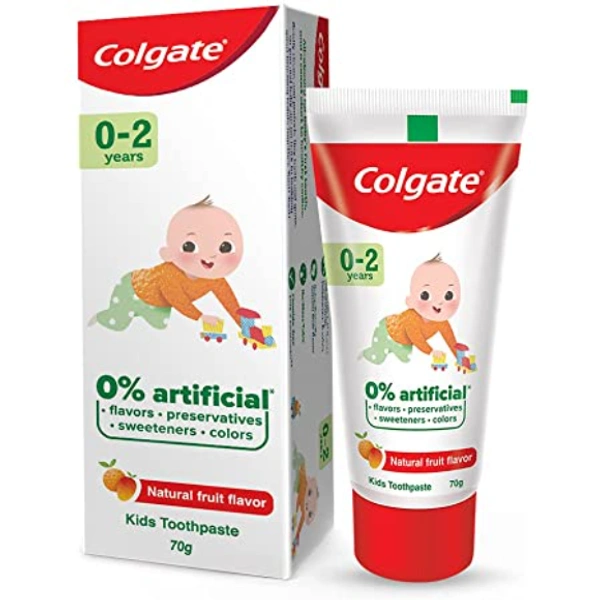 colgate Colgate kkids toothpaste natural fruit flavour (0-2years) - 70gm