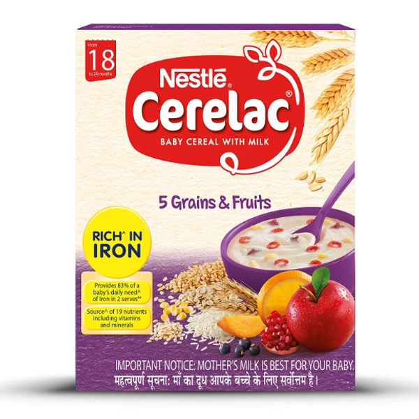 Nestle Cerelacs 18 5grains and fruit - 300gm