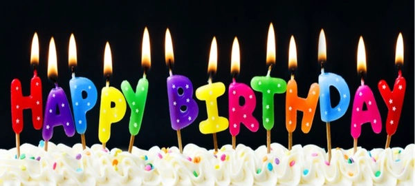 Rainbow Happy Birthday Glitter Alphabetical Wax Party Candle. - 1set