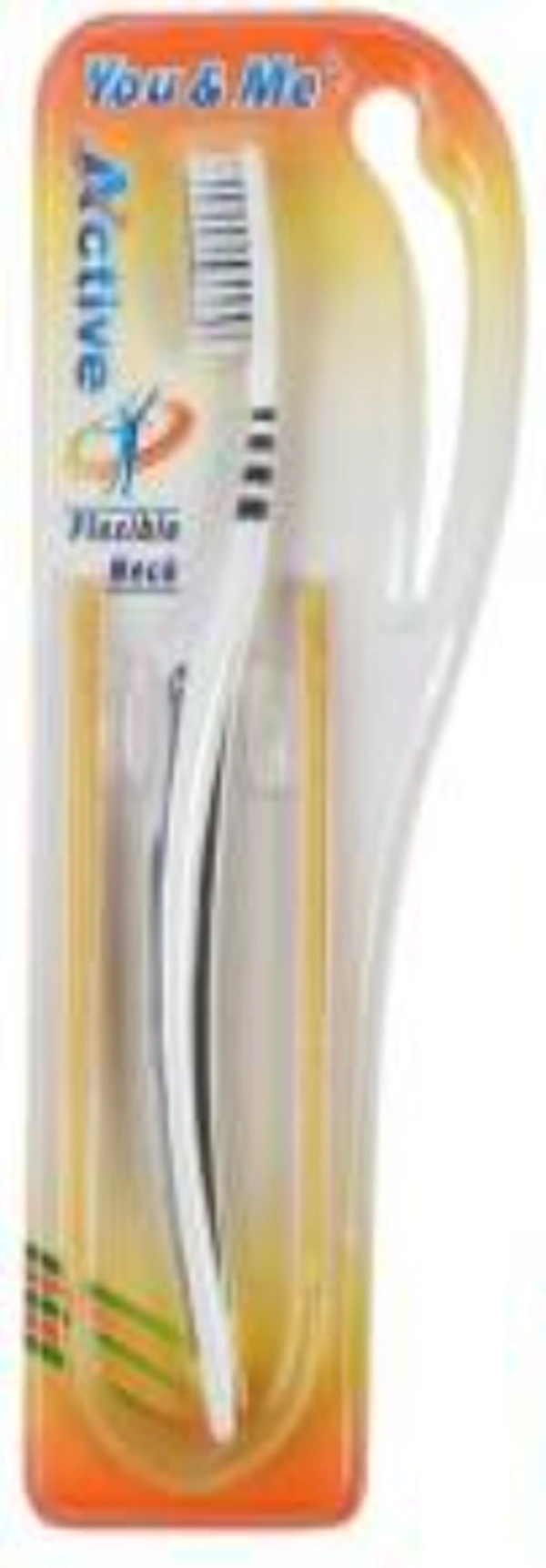 Yoy & Me you & Me Active Flexible neck toothbrush with tongue cleaner  - 1pc.