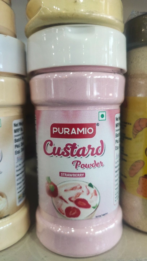 Puramio Strawberry Flavour Custard Powder 100gm