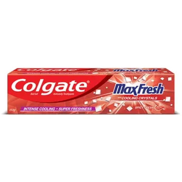 Colgate MaxFresh Red Gel Spicy Fresh Toothpaste- 150gm - Red, RIDDHI SIDDHI KIRANA