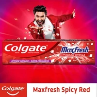 Colgate MaxFresh Red Gel Spicy Fresh Toothpaste- 150gm - Red, RIDDHI SIDDHI KIRANA
