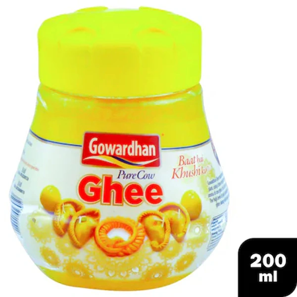 Gowardhan Pure Cow Ghee- 200 ml (Jar)  - RIDDHI SIDDHI KIRANA