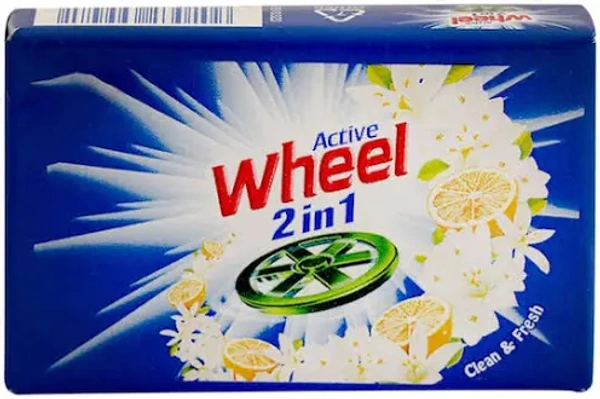Wheel Active Wheel 2 in 1 Detergent Bar- 210g - RIDDHI SIDDHI KIRANA