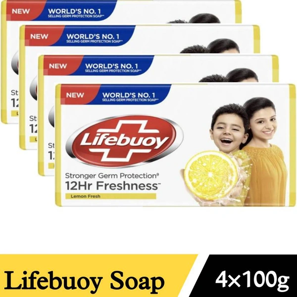 Lifebuoy Lemon Fresh Soap- 400g - RIDDHI SIDDHI KIRANA