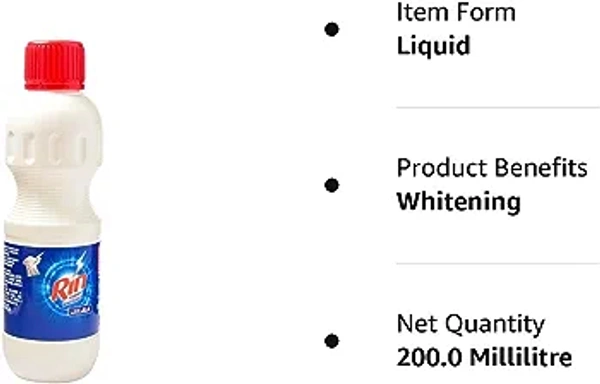 Rin Liquid Ala Fabric Whitener- 200ml - RIDDHI SIDDHI KIRANA