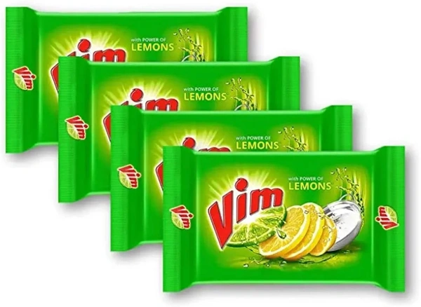 Vim Bar Lemon & Dishwasher- 90g ( Pack Of 4 )  - RIDDHI SIDDHI KIRANA
