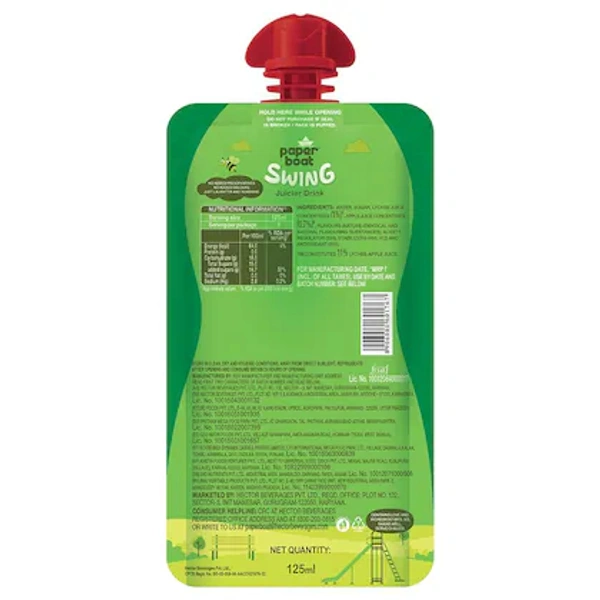 Paper Boat Swing Lush Litchi Juice- 100ml - RIDDHI SIDDHI KIRANA