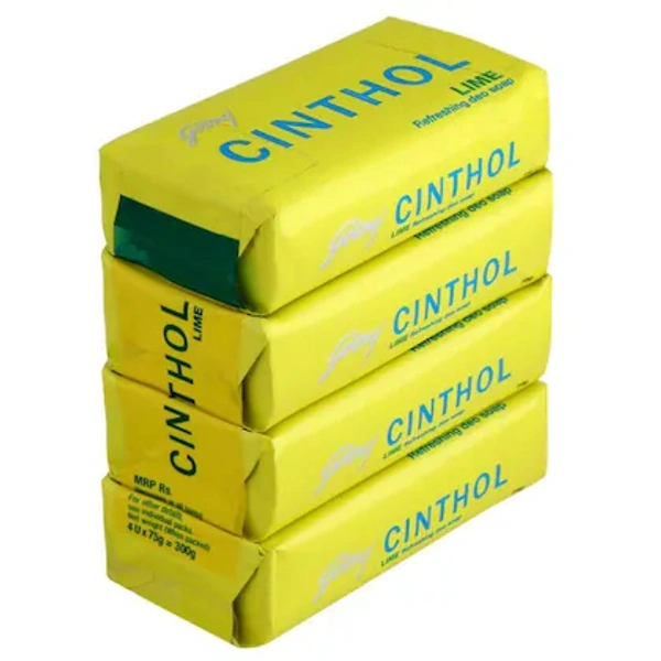 Godrej Cinthol Lime Refreshing Deo Soap- 75 g (Pack of 4) - RIDDHI SIDDHI KIRANA