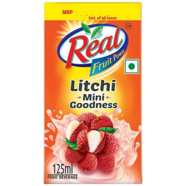 Real Mini Litchi Juice- 125ml - RIDDHI SIDDHI KIRANA