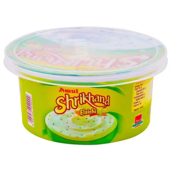 Amul Elaichi Shrikhand- 200 g (Container) - RIDDHI SIDDHI KIRANA
